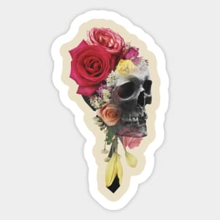 Floral Skull Sticker